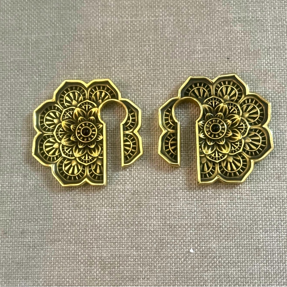 Brass ear weights/earrings